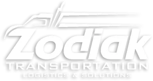Zodiak Transportation White Logo with Shaddow