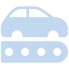 blue car production icon